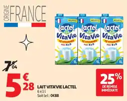 Auchan Lait vita'vie lactel offre