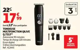 Auchan Tondeuse multifonction qilive offre