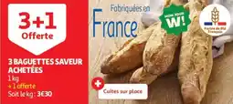 Auchan 3 baguettes saveur achetées offre