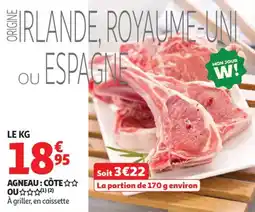 Auchan Agneau côte ou offre