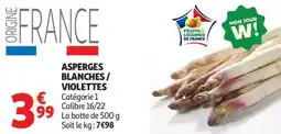 Auchan Asperges blanches violettes offre