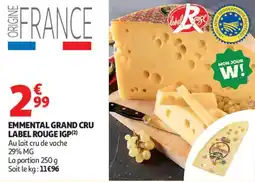 Auchan Emmental grand cru label rouge igp offre