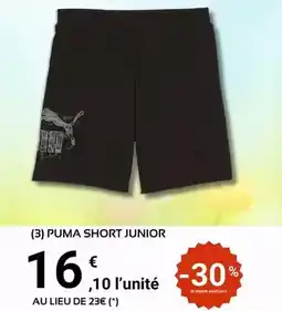 E.Leclerc Sport Puma - short junior offre