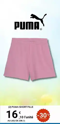 E.Leclerc Sport Puma - short fille offre
