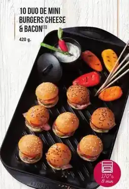 E.Leclerc Express 10 duo de mini burgers cheese a bacon offre