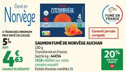 Auchan Saumon fumé de norvège auchan offre