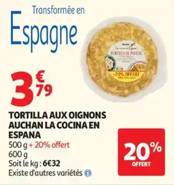 Auchan Tortilla aux oignons auchan la cocina en espana offre