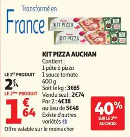 Auchan Kit pizza auchan offre