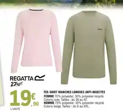 E.Leclerc Sport REGATTA Tee-shirt manches longues anti-insectes femme offre