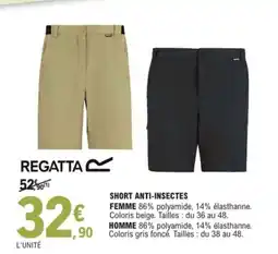E.Leclerc Sport REGATTA Short anti-insectes offre