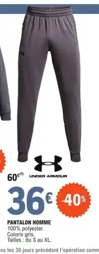 E.Leclerc Sport UNDER ARMOUR Pantalon homme offre