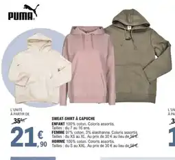 E.Leclerc Sport PUMA Sweat-shirt à capuche offre
