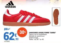E.Leclerc Sport ADIDAS Chaussures loisirs femme samba offre