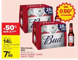 Carrefour BUD Bière blonde offre