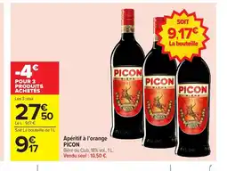 Carrefour PICON Apéritif à l'orange offre
