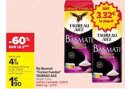 Carrefour TAUREAU AILÉ Riz Basmati Format Familial offre