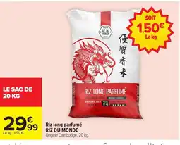 Carrefour RIZ DU MONDE Riz long parfumé offre