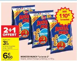 Carrefour MONSTER MUNCH Le lot de 2 offre