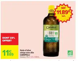 Carrefour CARAPELLI Huile d'olive vierge extra Bio offre