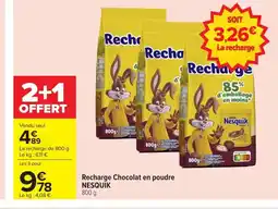 Carrefour NESQUIK Recharge Chocolat en poudre offre
