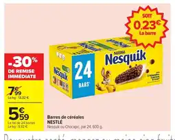 Carrefour NESTLÉ Barres de céréales offre