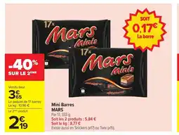 Carrefour MARS Mini Barres offre