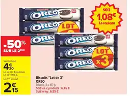Carrefour OREO Biscuits Lot de 3 offre
