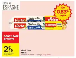 Carrefour HERTA Pâte à Tarte offre