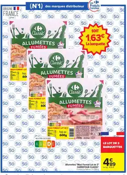 Carrefour CARREFOUR CLASSIC Allumettes Maxi Format Lot de 3 offre