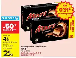 Carrefour MARS Barres glacées Family Pack offre