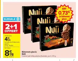Carrefour NUII Bâtonnets glacés offre