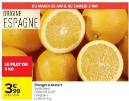 Carrefour Oranges à dessert offre