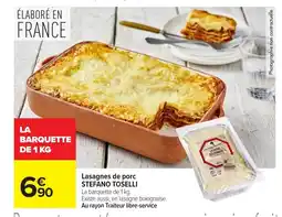 Carrefour STEFANO TOSELLI Lasagnes de porc offre