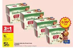 Carrefour BLÉDINA Compote bébé dès 8 mois fruits offre