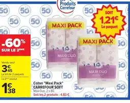 Carrefour CARREFOUR SOFT Coton Maxi Pack offre