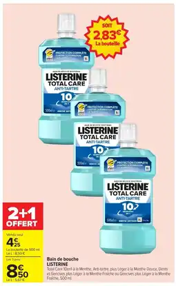 Carrefour LISTERINE Bain de bouche offre