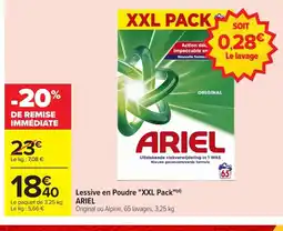 Carrefour ARIEL Lessive en Poudre XXL Pack offre