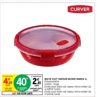 Intermarché Hyper Boite Cuit Vapeur Micro-Ondes 1L offre