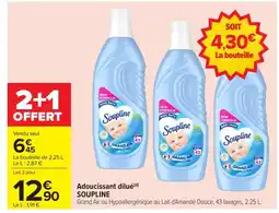 Carrefour SOUPLINE Adoucissant dilué offre