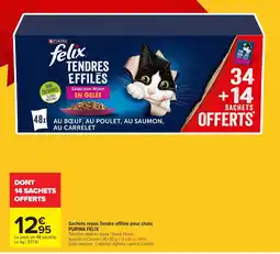 Carrefour PURINA FLEX Sachets repas Tendre effilée pour chats offre