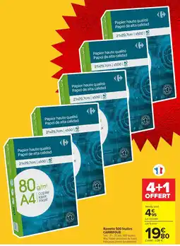 Carrefour CARREFOUR Ramette 500 feuilles offre