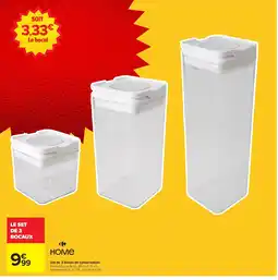 Carrefour Set de 3 boites de conservation offre