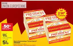 Carrefour PRÉSIDENT Beurre Gastronomique Format Spécial offre