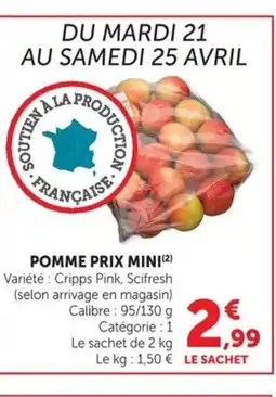 Super U Pomme prix mini offre