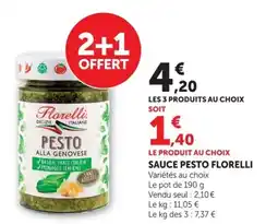 Super U FLORELLI Sauce pesto offre