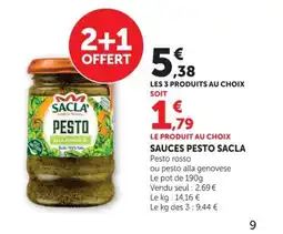 Super U SACLA Sauce pesto offre