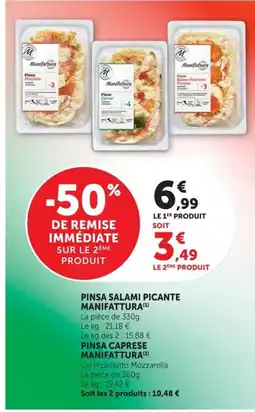 Super U MANIFATTURA Pinsa salami picante offre