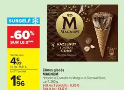 Carrefour MAGNUM Cônes glacés offre