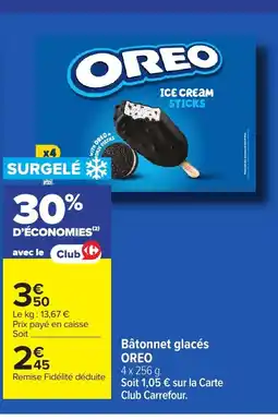 Carrefour OREO Bâtonnet glacés offre