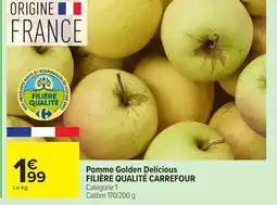 Carrefour FILIÈRE QUALITÉ CARREFOUR Pomme Golden Delicious offre